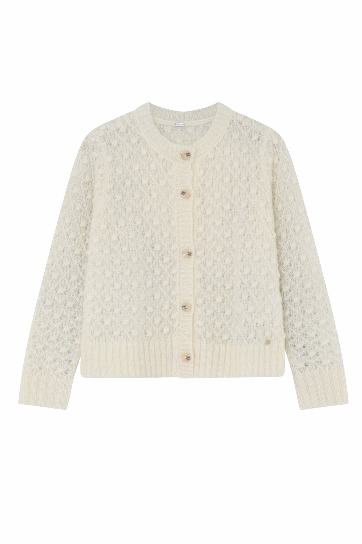 Magda, stickad kofta 1010-Off White - 60406/3582
