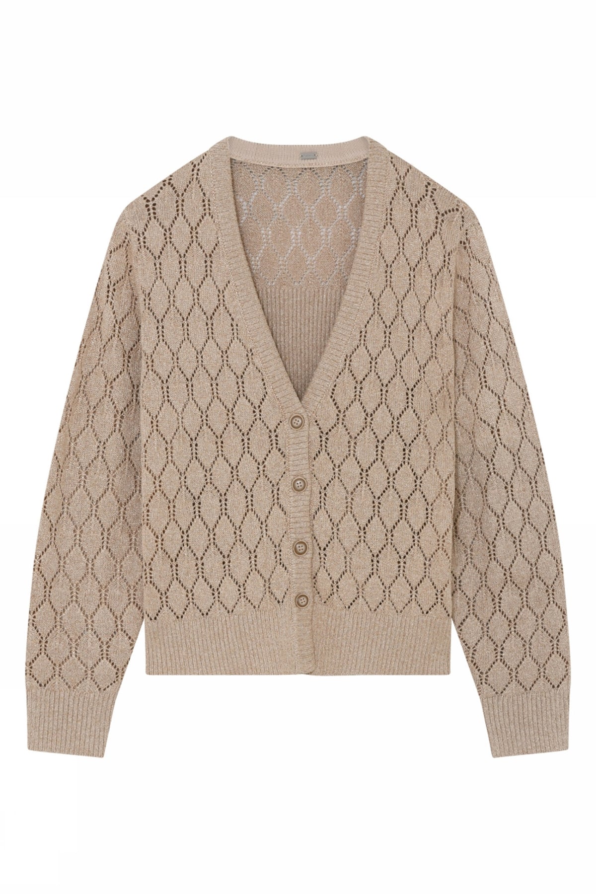 Magda, stickad kofta 92031-Beach Sand - 60432/3537