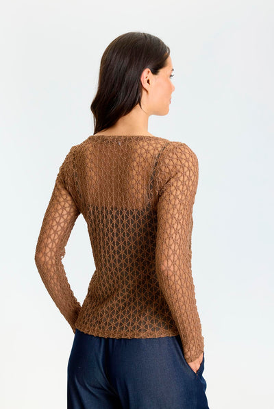 Jill t-shirt Ljusbrun - 17284 Thumbnail