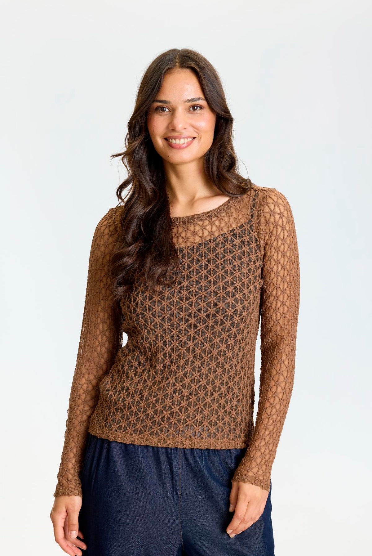 Jill t-shirt Ljusbrun - 17284