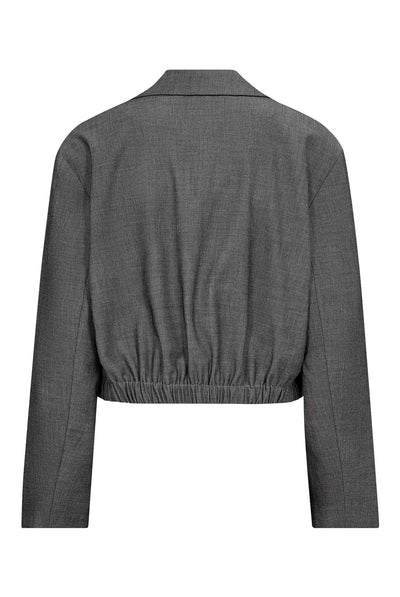 JackyCC Crop Blazer 65003-Mid Grey - 500289 Thumbnail