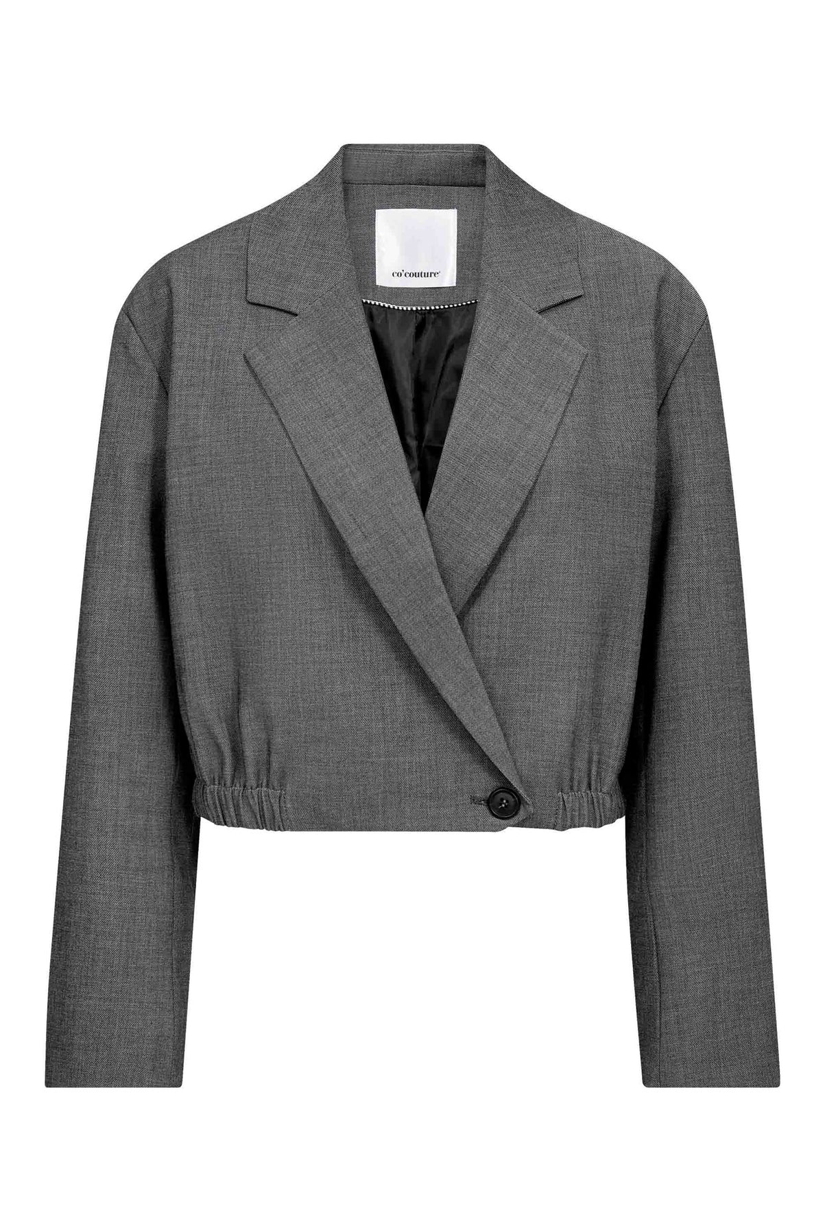 JackyCC Crop Blazer 65003-Mid Grey - 500289