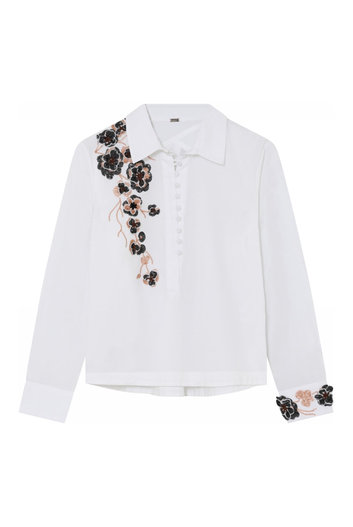 Bailey, broderad blus 1004-Cl White - 62605/7418