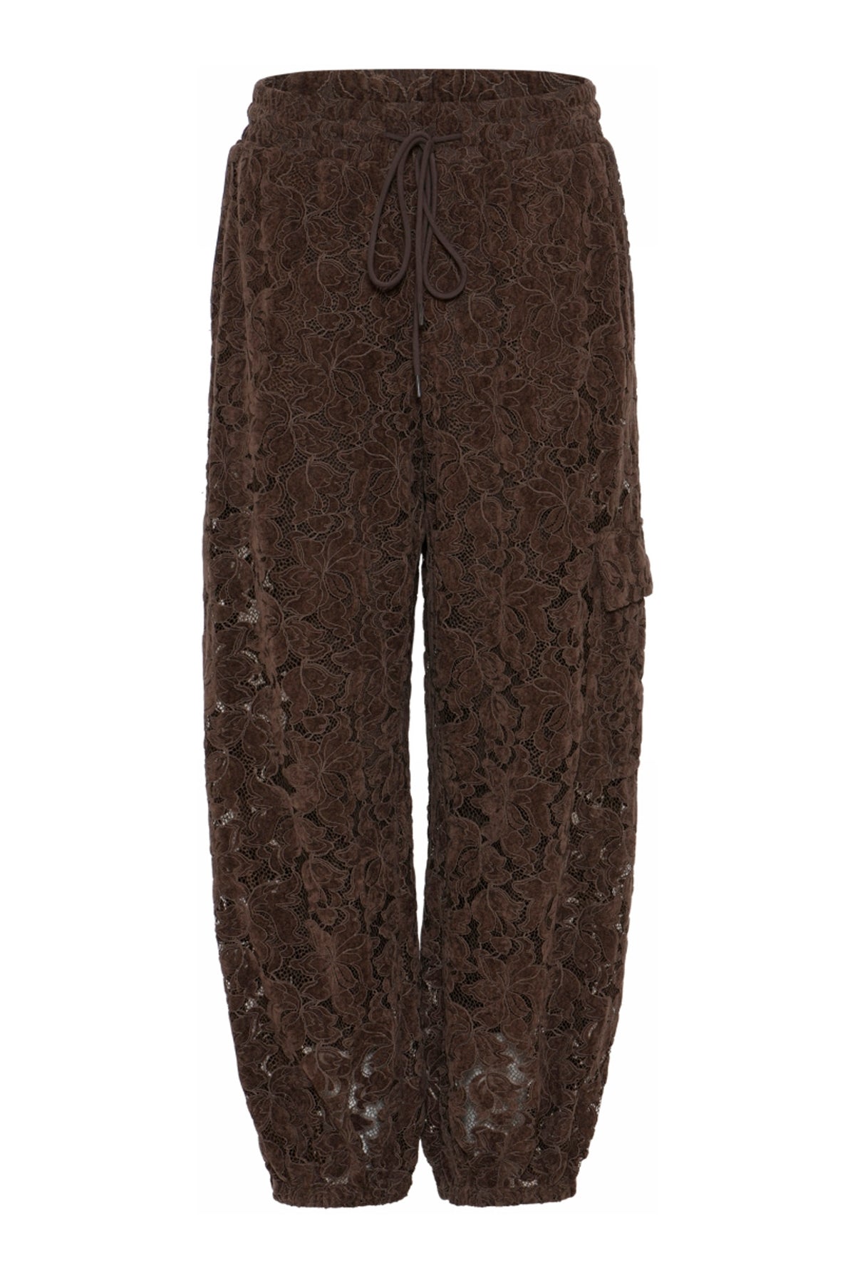 Ivi, 7/8 cargo-byxor med spets 2981-ChocoBrown - 62042/8047
