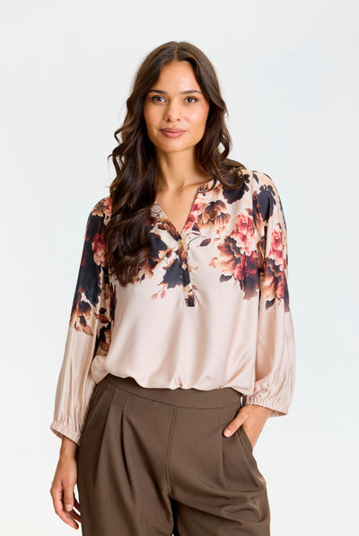 Freecia blouse CREAM - 17302 Thumbnail
