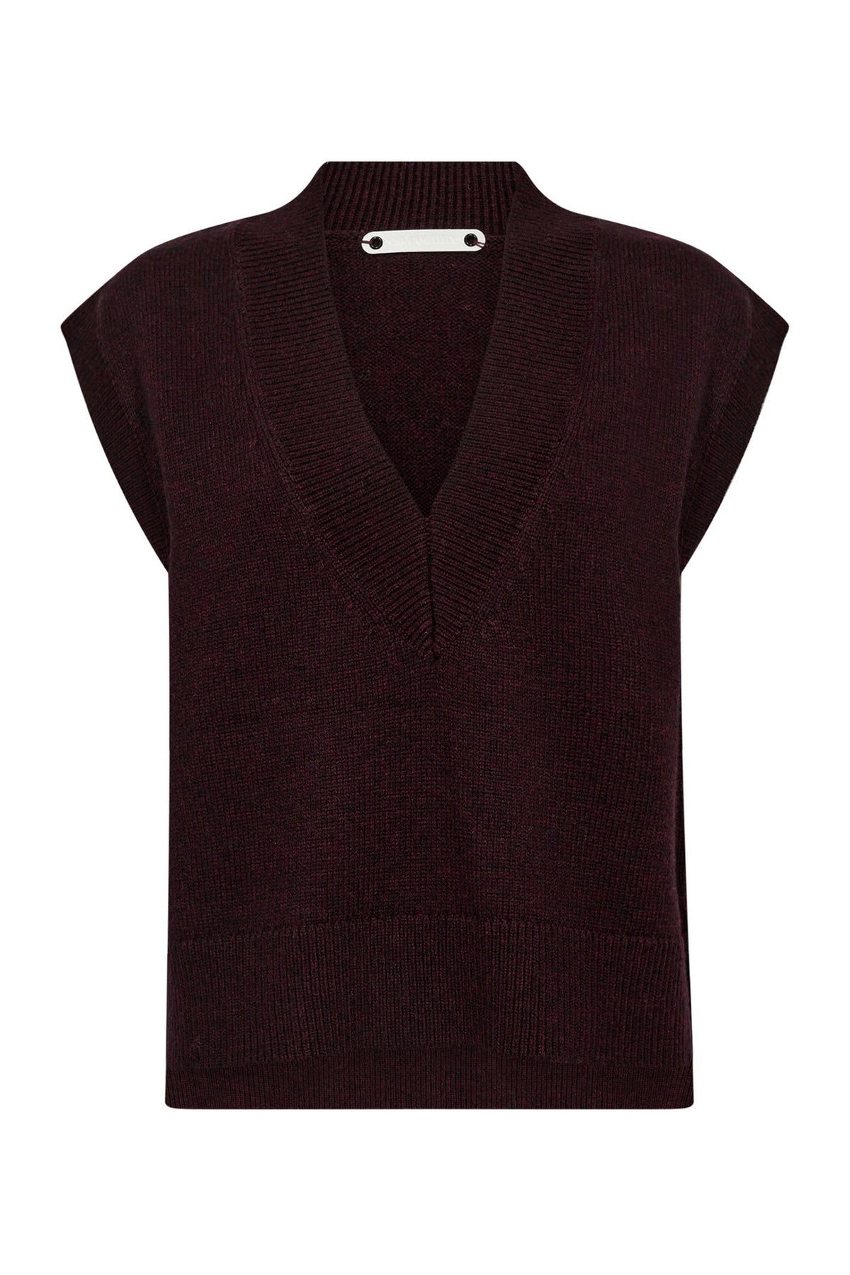 MajaCC V-Knit Vest 87-Winered - 32220
