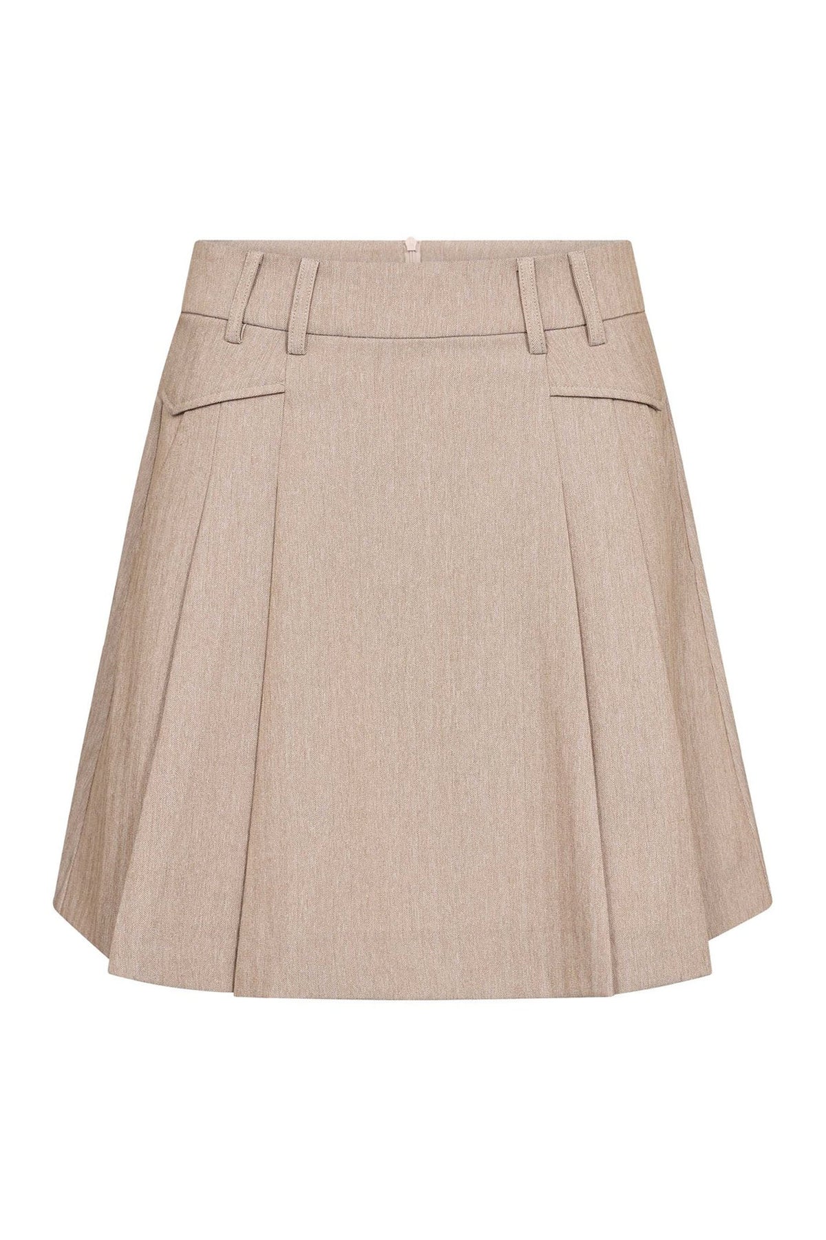 MarloCC Pocket Pleat MiniSkirt 18-Sand - 44044