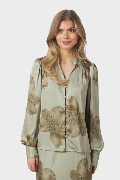 Massima Misty Orchid Blouse Smoke Green - 168289 Thumbnail
