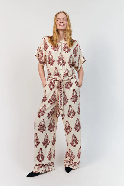 Mathildell Jumpsuit Ss Creme - 26256-4000 Thumbnail