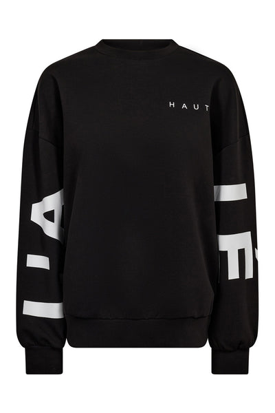 Maxi Split Logo Sweat Svart/ Vit Tryck - HL10413 Thumbnail