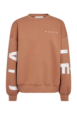 Maxi Split Logo Sweat CAMEL - HL10413