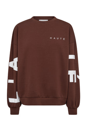 Maxi Split Logo Sweat Mocca - HL10413