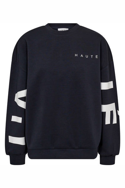 Maxi Split Logo Sweat Marinblå - HL10413 Thumbnail