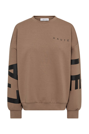 Maxi Split Logo Sweat WALNUT - HL10413