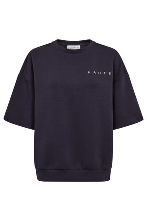 Maxi Split SS Logo Sweat Navy - HL10461
