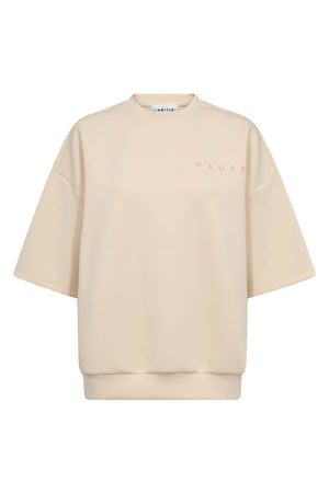 Maxi Split SS Logo Sweat Pearl /Pink - HL10461