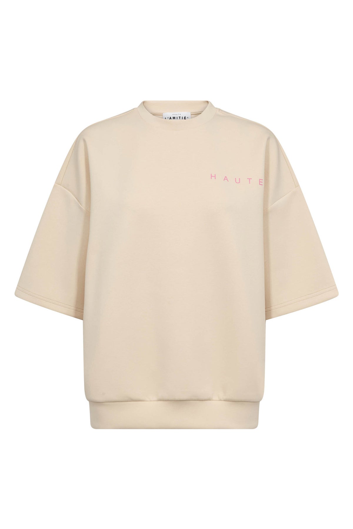 Maxi Split SS Logo Sweat Pearl /Pink - HL10461