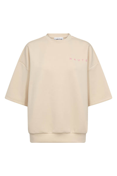 Maxi Split SS Logo Sweat Pearl /Pink - HL10461 Thumbnail