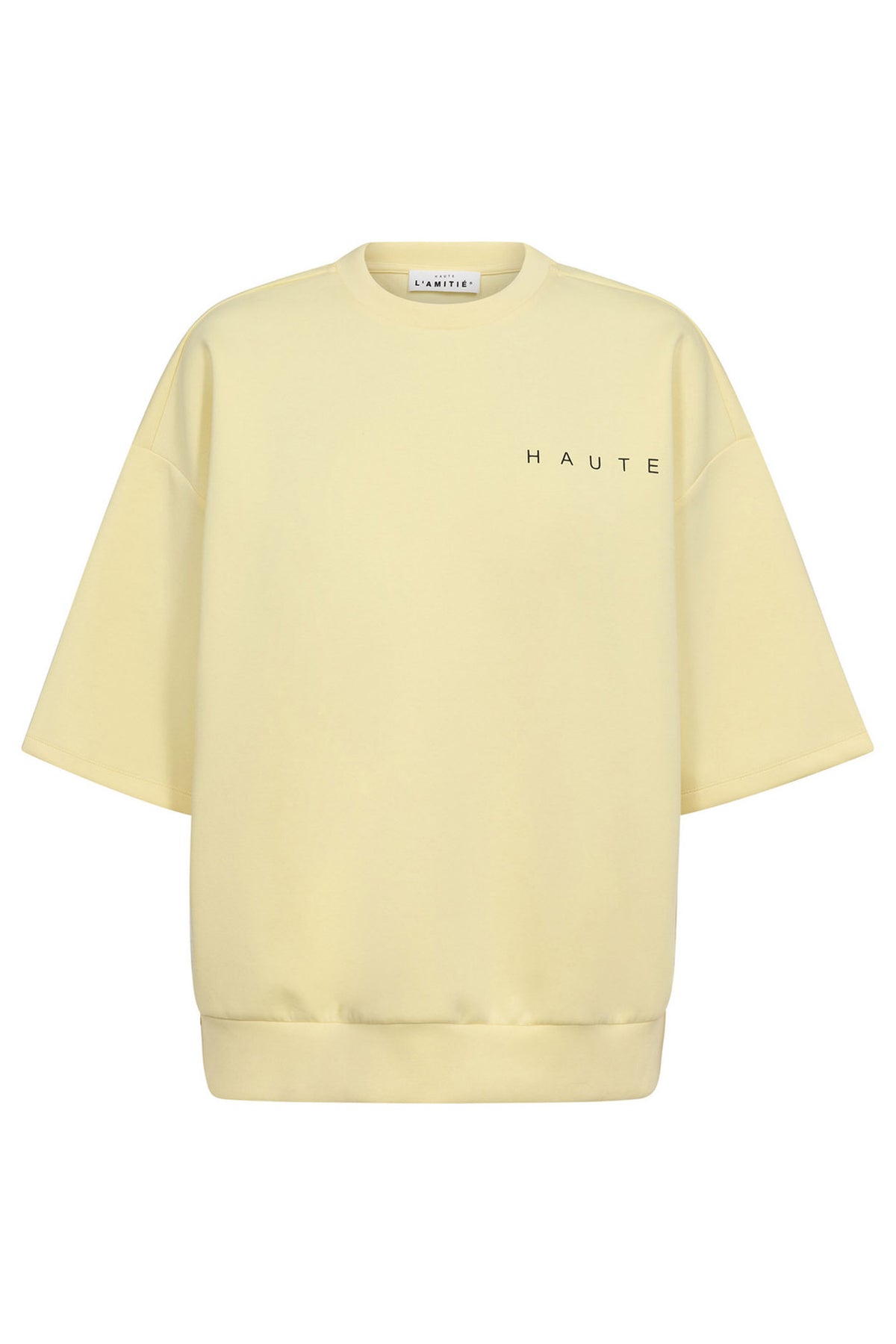Maxi Split Ss Logo Sweat PALE YELLOW - HL10461