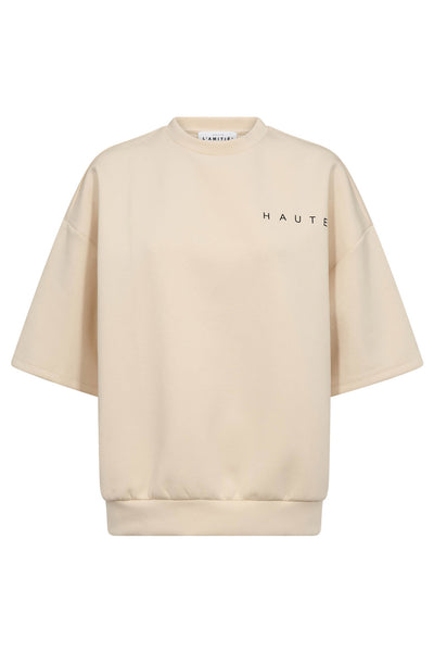 Maxi Split Ss Logo Sweat Pearl/ Black - HL10461 Thumbnail