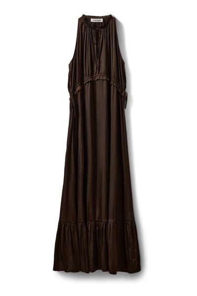 Melsw Halter Neck Maxi Dress Intense Brown - S262192 Thumbnail