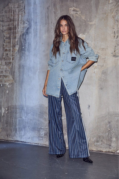 Miley Denimskjorta Bleached Denim - HL10531 Thumbnail