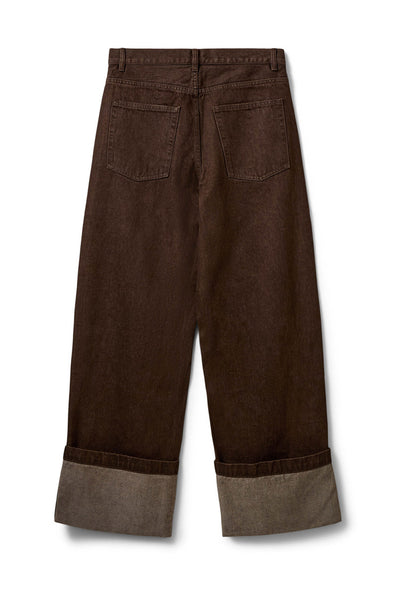 Mishasw Fold Up Jeans Mörkbrun - S263111 Thumbnail