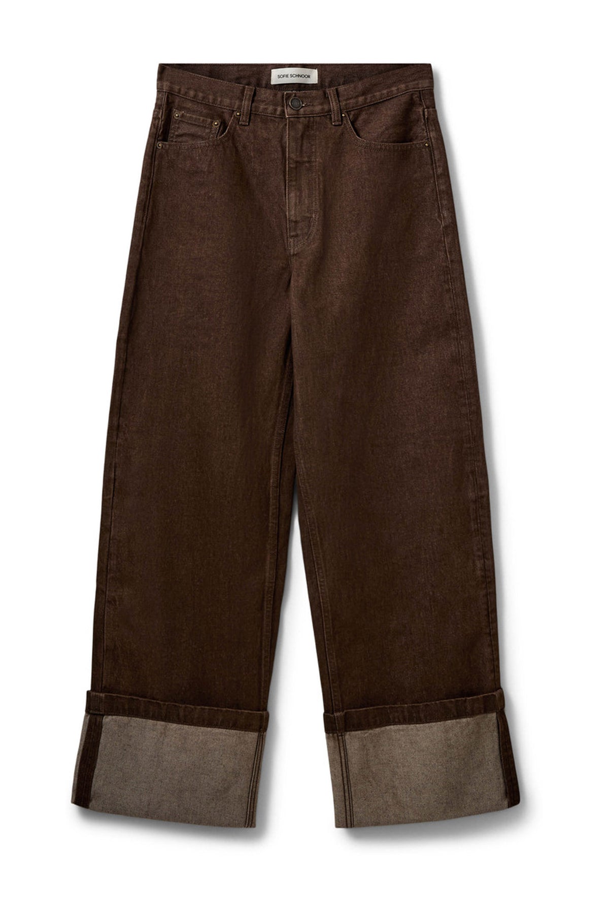 Mishasw Fold Up Jeans Mörkbrun - S263111