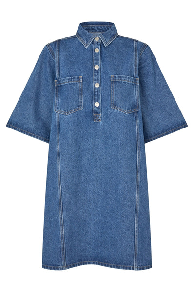 Molall Dress Ss Blue - 26164-3025 Thumbnail