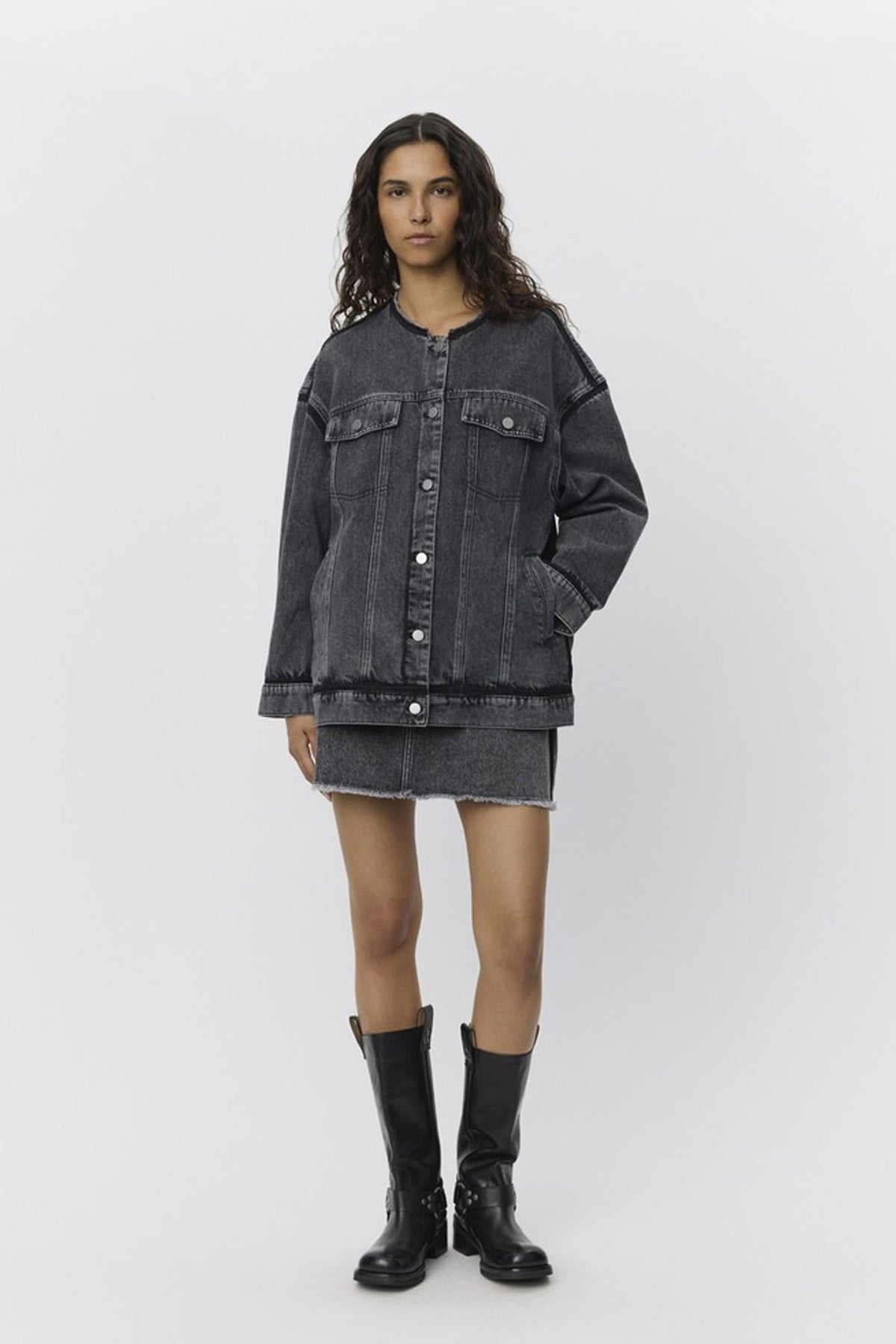 NADIASW JACKET 1015 Washed black - S253270