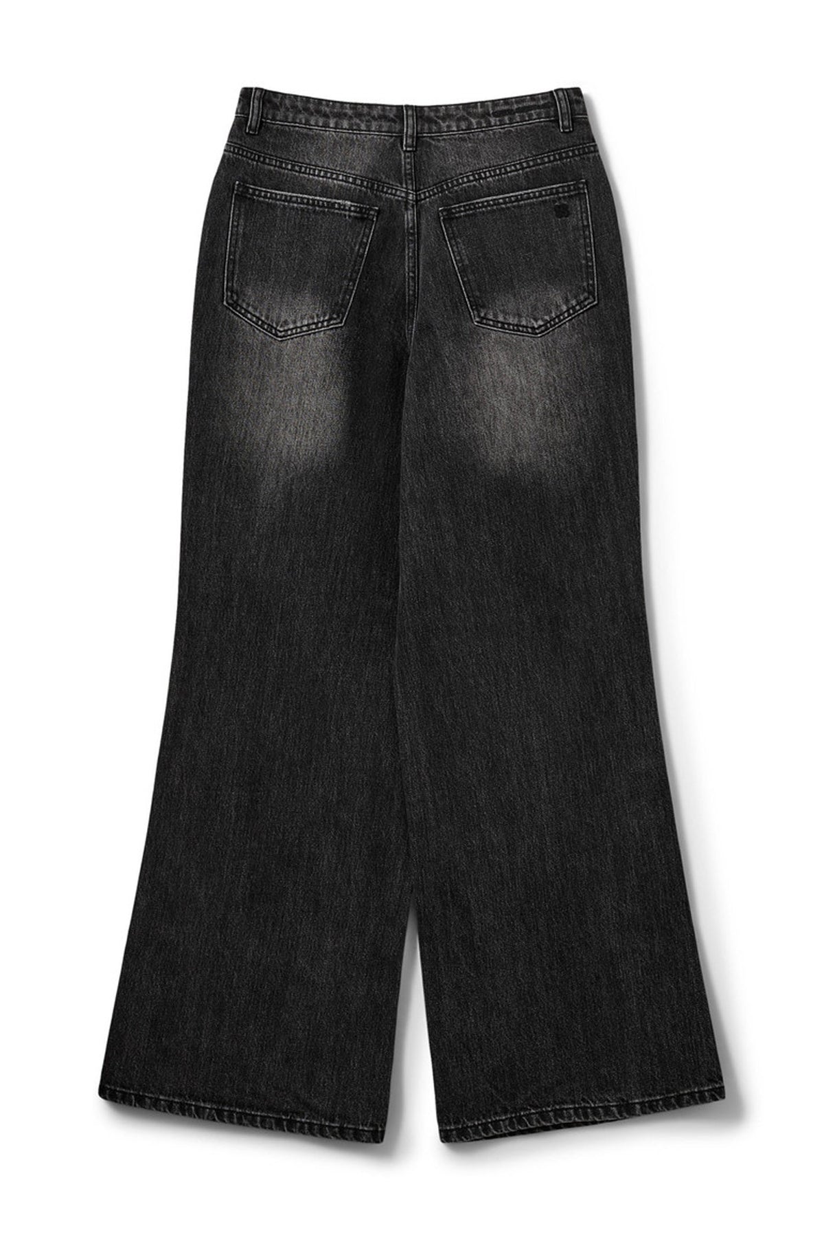 NAPOLI HIGH WAIST JEANS 1015 Tvättad svart - SNOS718