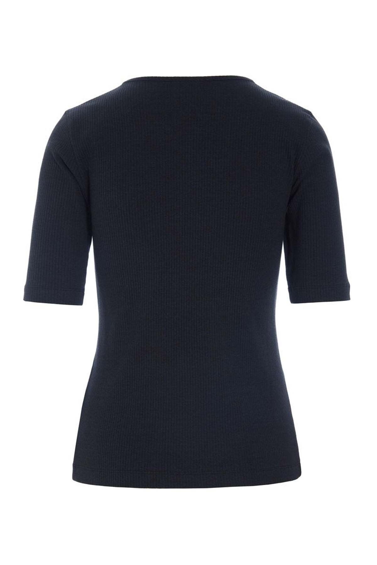 Naibu ribbad blus Svart - 261-4079-5087