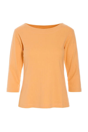 Naibu ribbad blus med 3/4-ärm MELON - 261-4079-5085