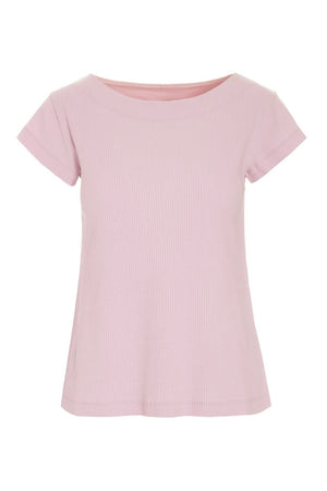 Naibu rib t-shirt CHALK PINK - 261-4079-5086