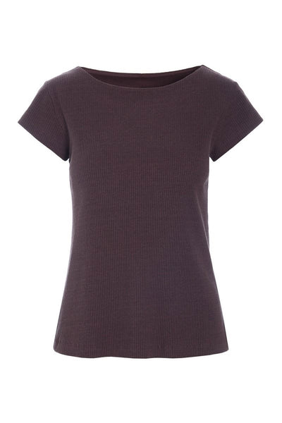 Naibu rib t-shirt RAISIN - 261-4079-5086 Thumbnail