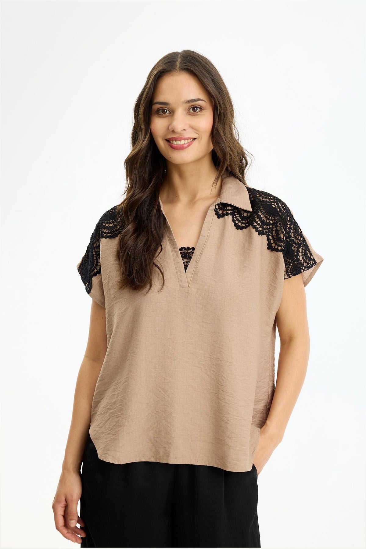 Nala blouse Dark Sand - 17231