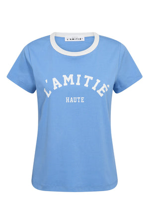 Neckline Logo T-shirt New Blue/ White Print - HL10006