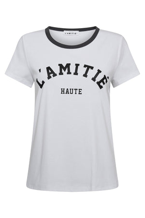 Neckline Logo Tee White/Ink - HL10006