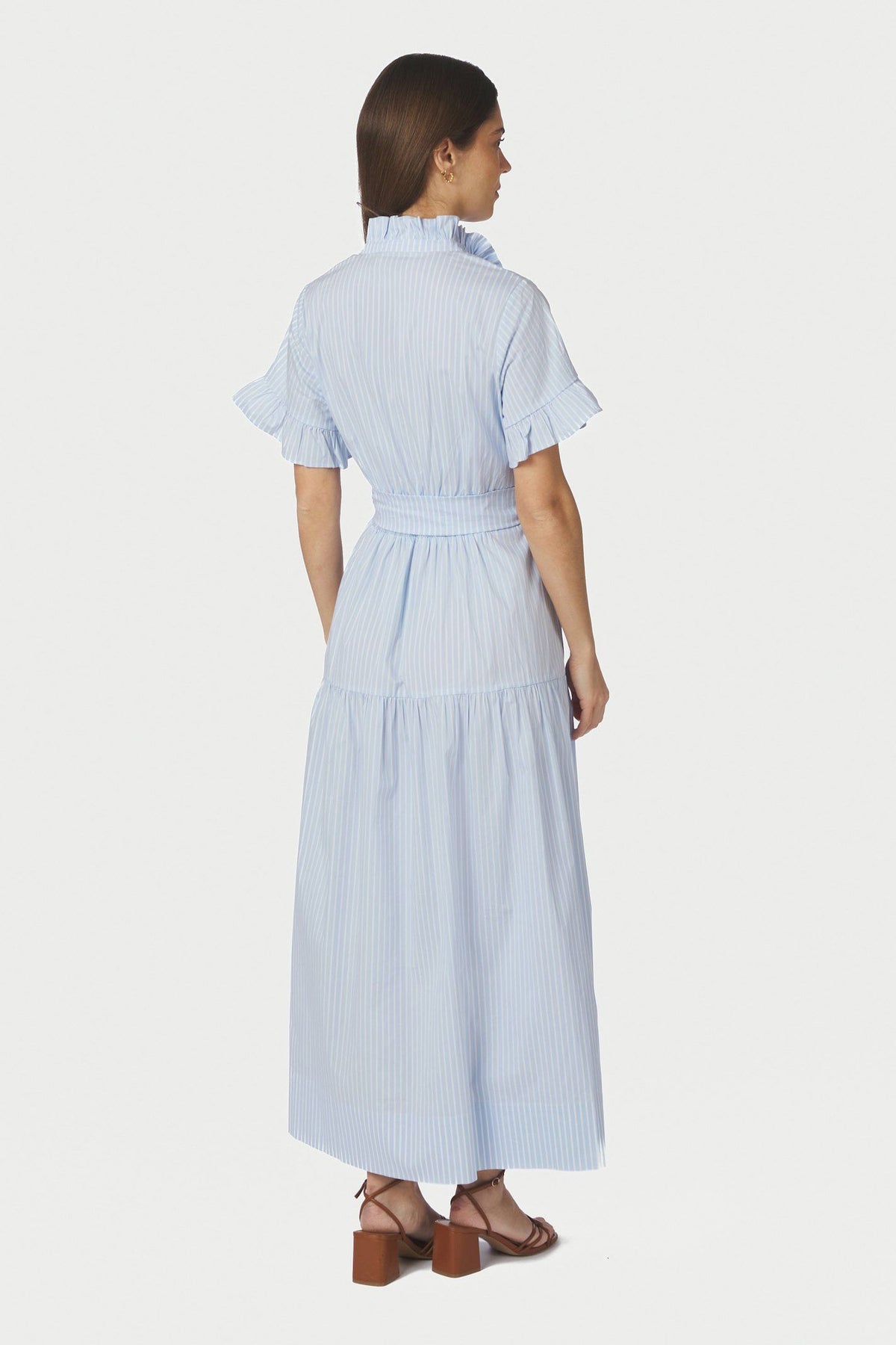 Nellie Soft Stripe Dress Ljusblå - 168230