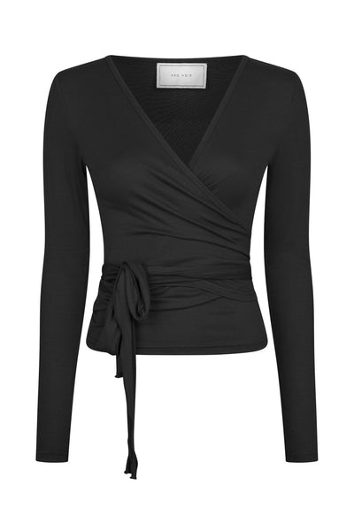 Nia Jersey Wrap Svart - 165501 Thumbnail