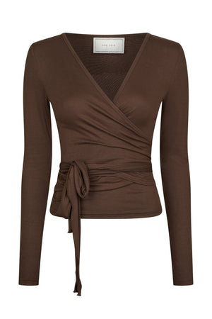 Nia Jersey Wrap Chokladbrun - 165501