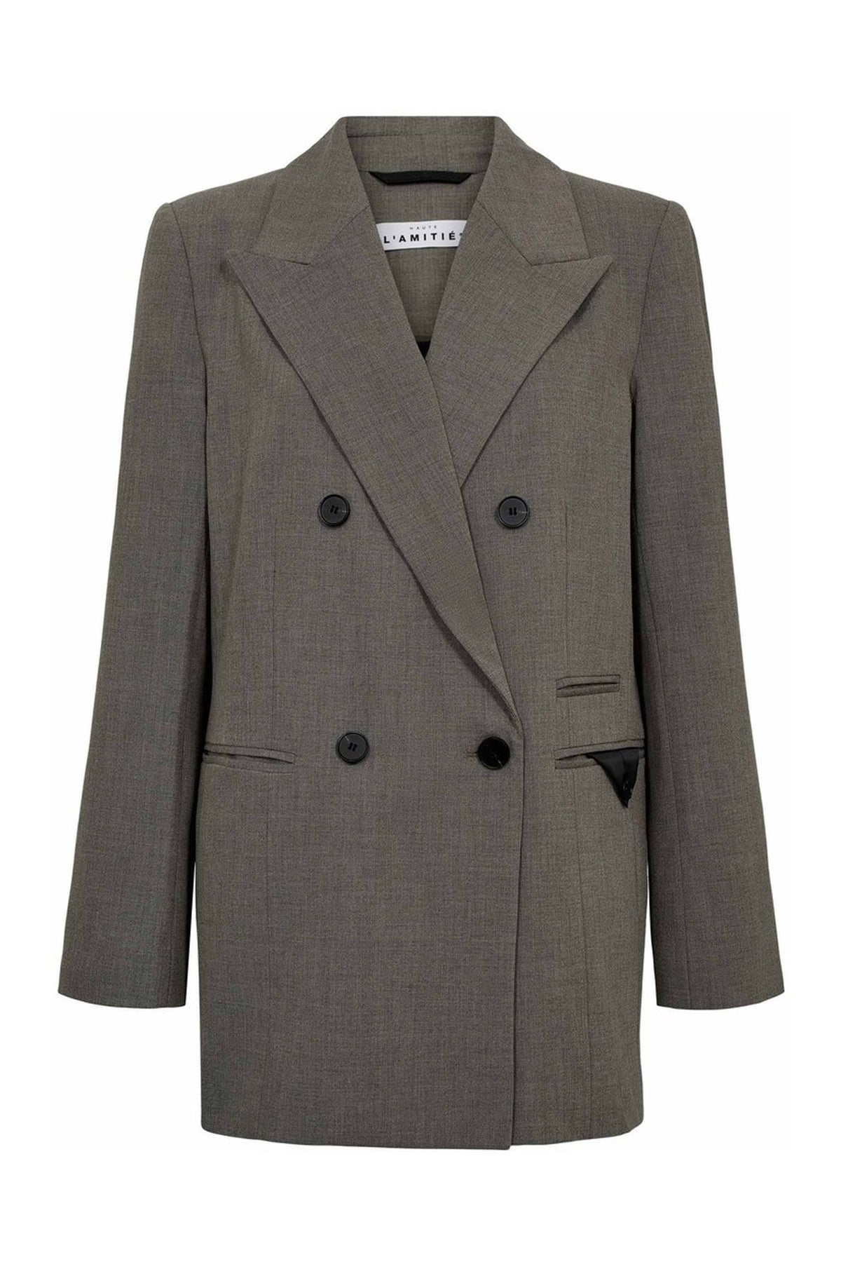 Nicole Low Triangle Blazer Beige Melange - HL10368
