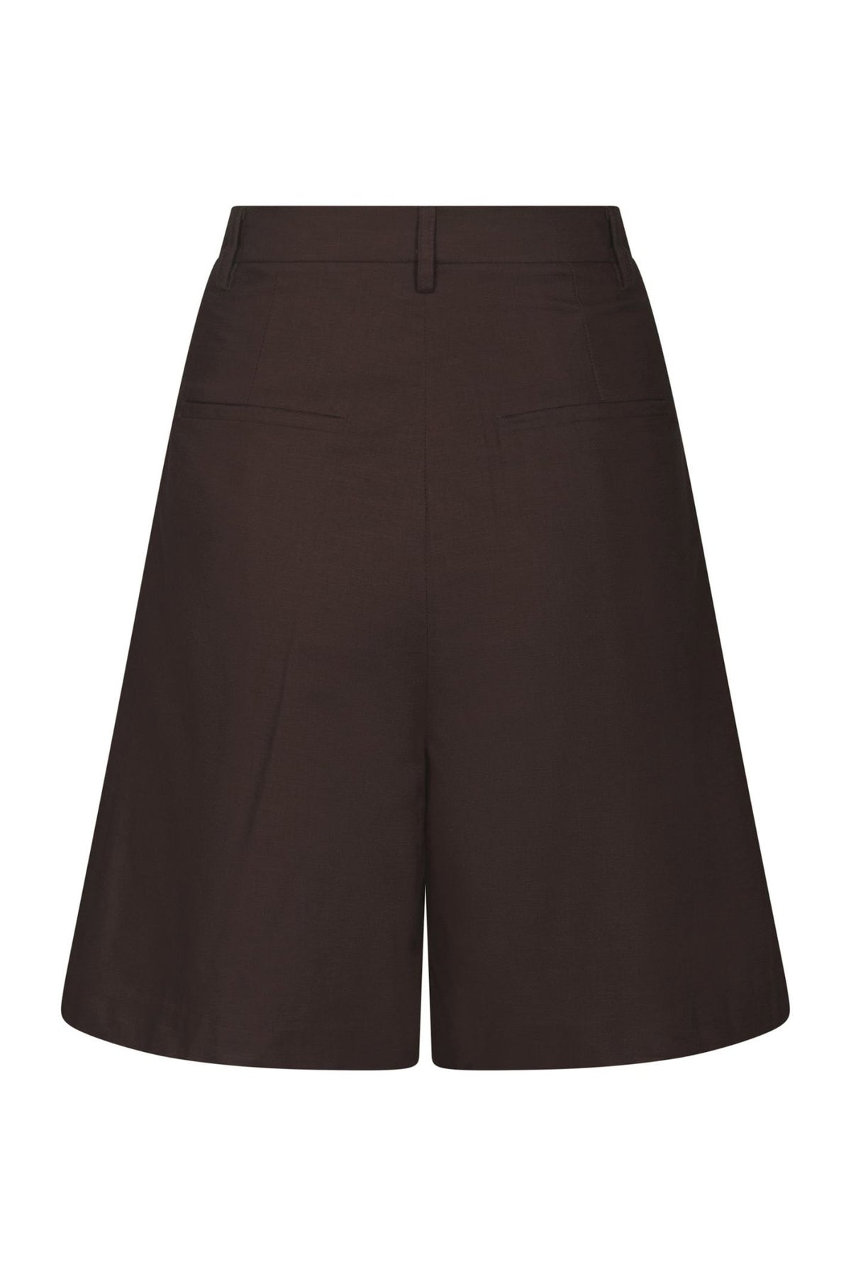 Nika Linneshorts Mörkbrun - 168253