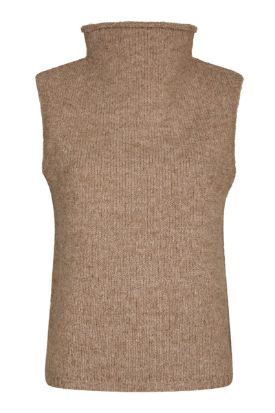 Odelia Knit Top Dark Sand - 161753 Thumbnail