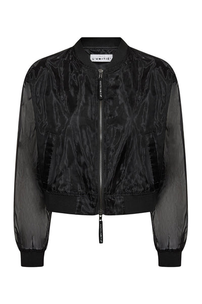 Organza Bomber Svart - HL10660 Thumbnail