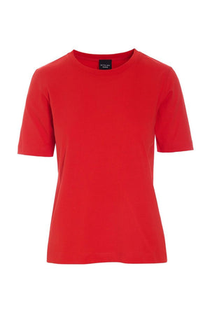Osaka ekologisk bomull t-shirt Fiery Red - 261-4075-3435