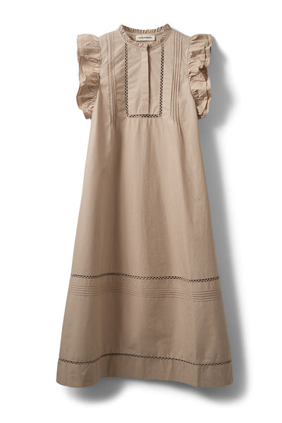 Otaniasw Frill Cotton Dress Feather Gray - S262147 Thumbnail