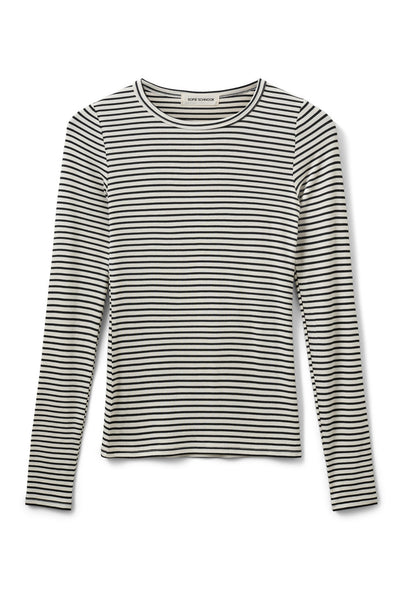 PETRICIASW STRIPE T-SHIRT LONG 1017 Svartrandig - SNOS704 Thumbnail
