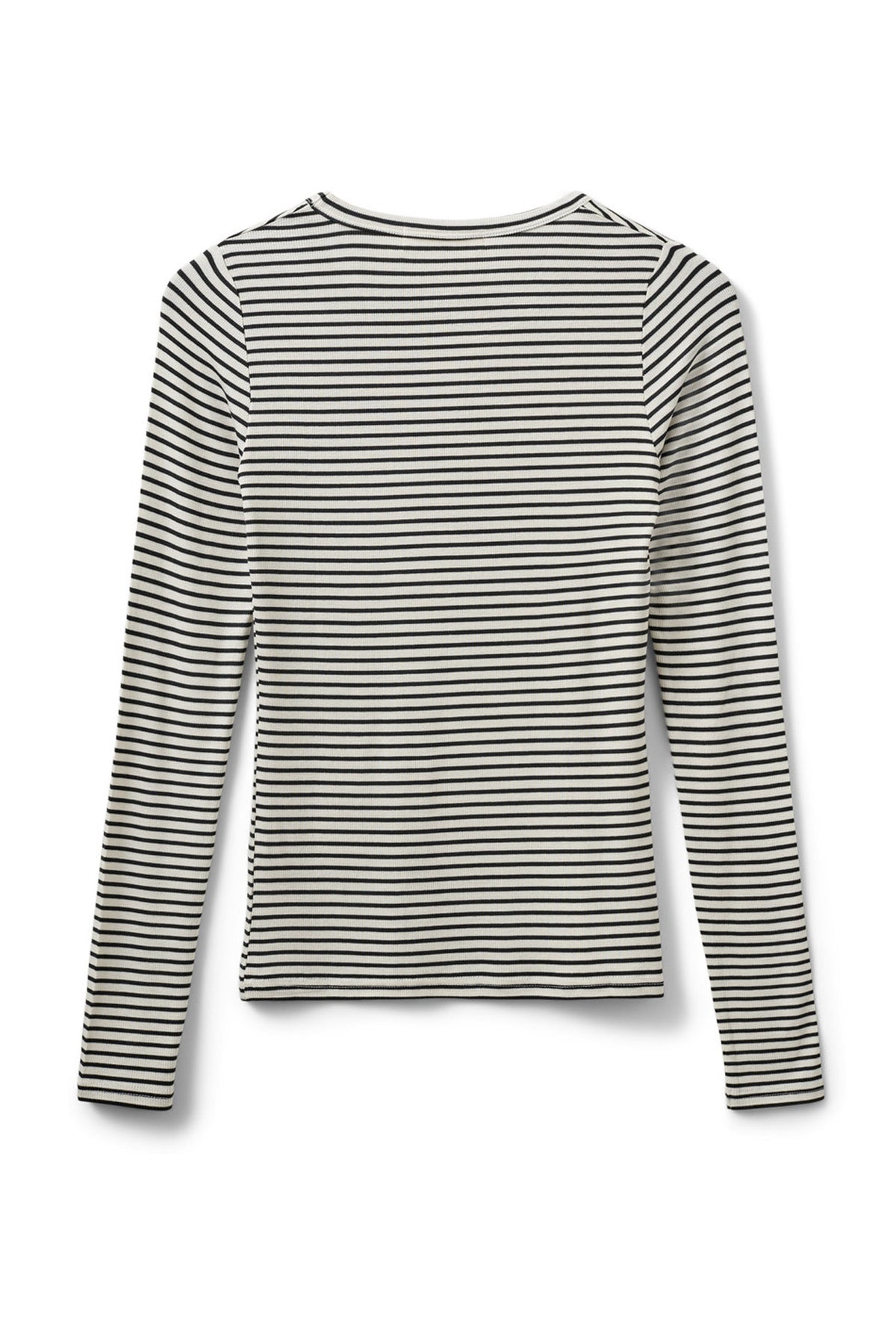 PETRICIASW STRIPE T-SHIRT LONG 1017 Svartrandig - SNOS704