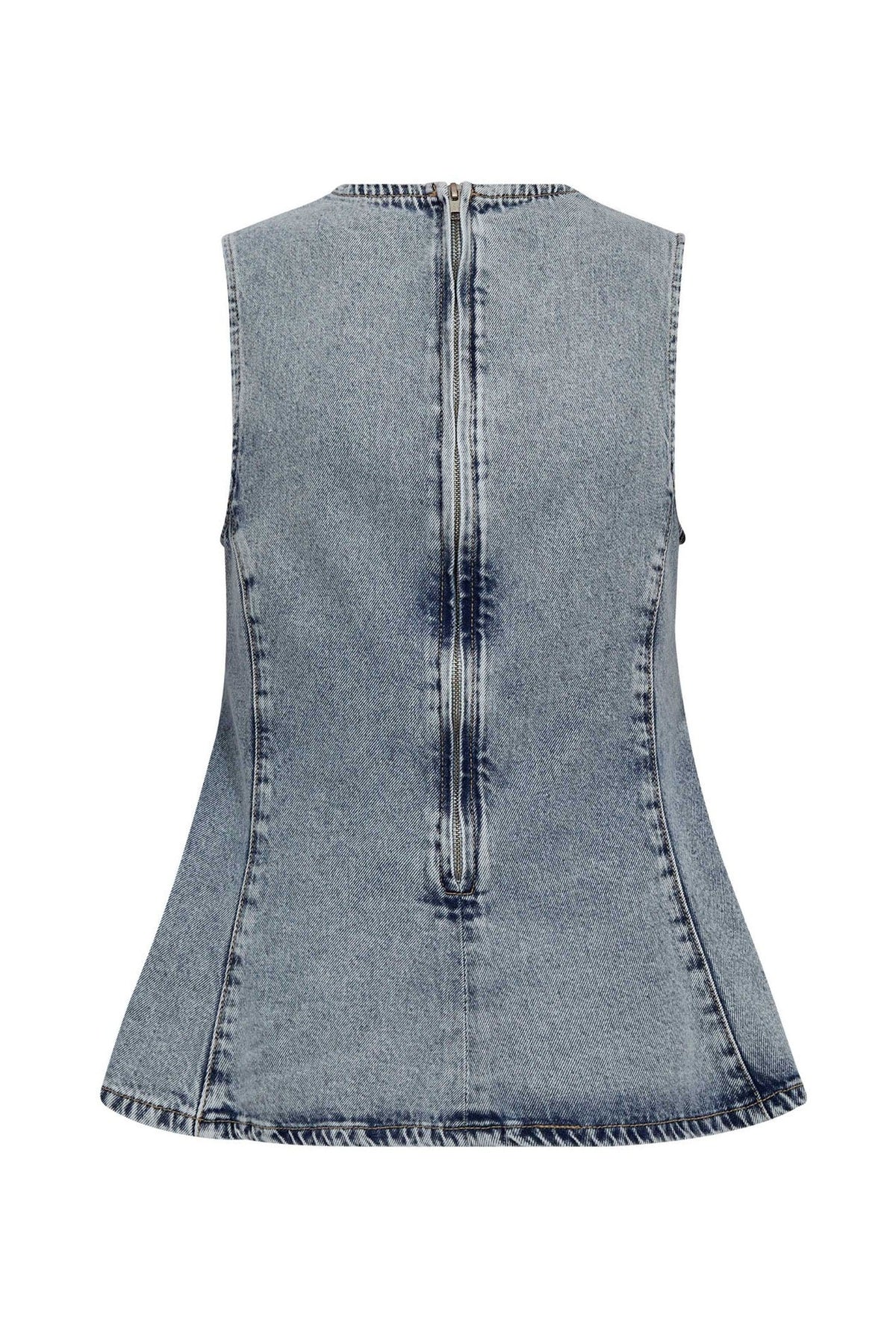 PancyCC Denim Top 114-Fade Denim - 43008